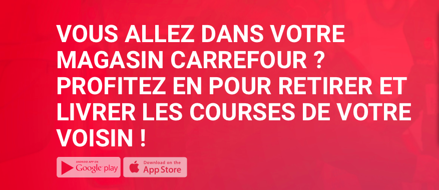 Avec Merci Voisin, Carrefour encourage ses clients à livrer des courses à son voisin !